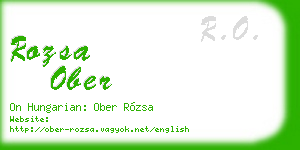 rozsa ober business card